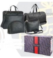 NAUTICA Original 4 in 1 Travel Combo for Premium Travel and Executive Gifting, Branded Multi Bag Set for Business Trips, Corporate Hampers and Holidays